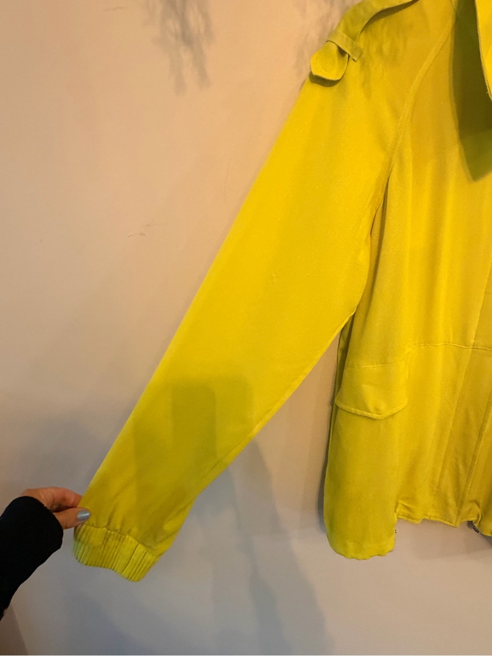 BABATON 100% Silk Chartreuse Utility Jacket | Aritzia Minimal Luxe - Picture 7 of 11
